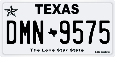 TX license plate DMN9575