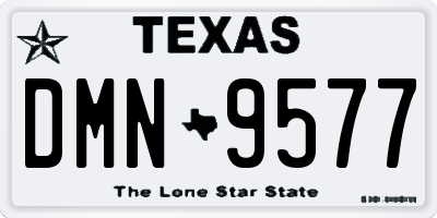 TX license plate DMN9577