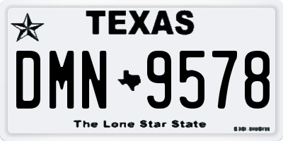 TX license plate DMN9578