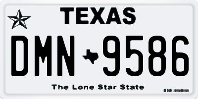 TX license plate DMN9586
