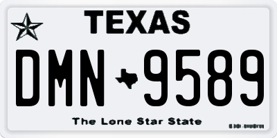 TX license plate DMN9589