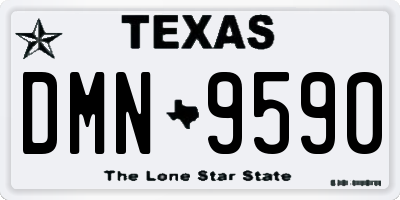 TX license plate DMN9590