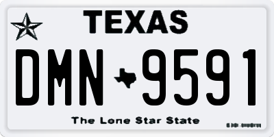 TX license plate DMN9591