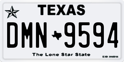 TX license plate DMN9594