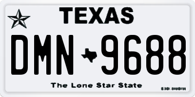 TX license plate DMN9688