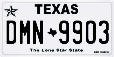 TX license plate DMN9903