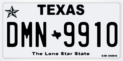 TX license plate DMN9910