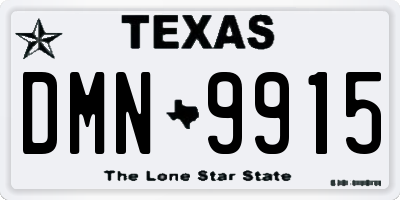 TX license plate DMN9915