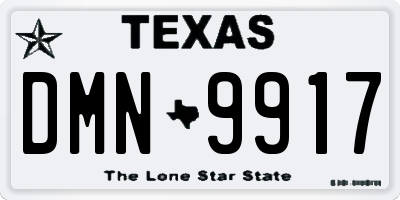 TX license plate DMN9917