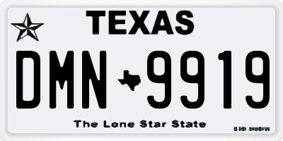 TX license plate DMN9919