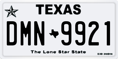 TX license plate DMN9921