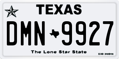 TX license plate DMN9927
