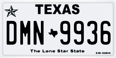 TX license plate DMN9936