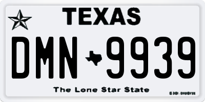 TX license plate DMN9939