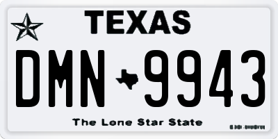 TX license plate DMN9943