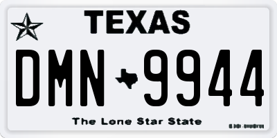 TX license plate DMN9944