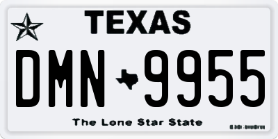 TX license plate DMN9955