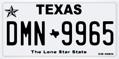 TX license plate DMN9965