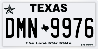 TX license plate DMN9976