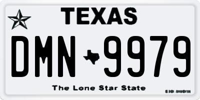 TX license plate DMN9979