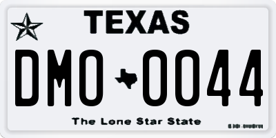 TX license plate DMO0044