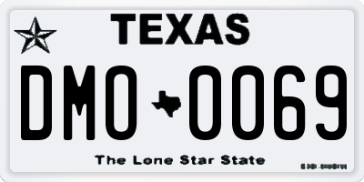 TX license plate DMO0069