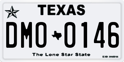 TX license plate DMO0146