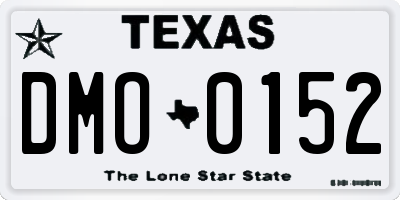 TX license plate DMO0152