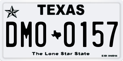 TX license plate DMO0157