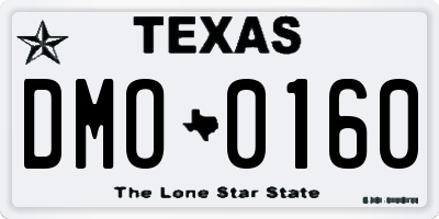 TX license plate DMO0160