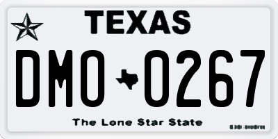 TX license plate DMO0267