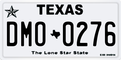 TX license plate DMO0276