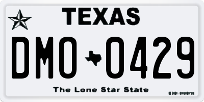 TX license plate DMO0429