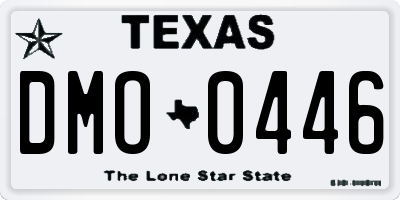 TX license plate DMO0446