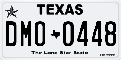TX license plate DMO0448