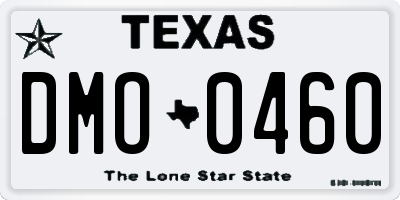 TX license plate DMO0460