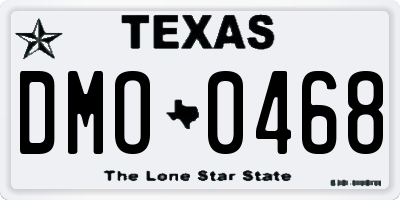 TX license plate DMO0468