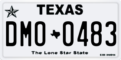 TX license plate DMO0483