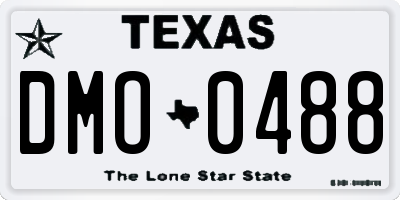 TX license plate DMO0488