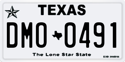 TX license plate DMO0491