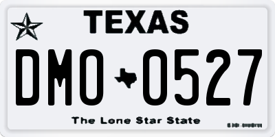 TX license plate DMO0527