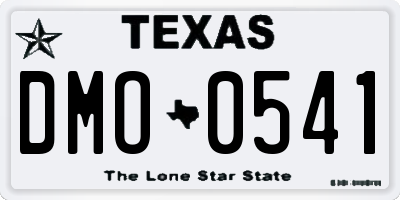 TX license plate DMO0541