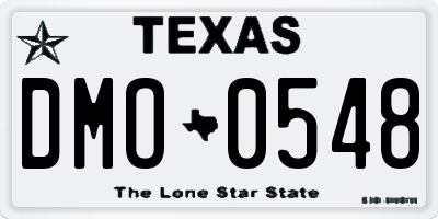 TX license plate DMO0548