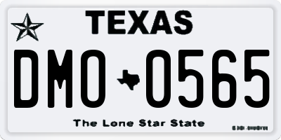 TX license plate DMO0565
