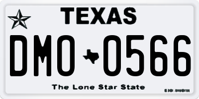 TX license plate DMO0566
