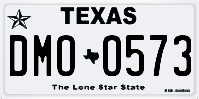 TX license plate DMO0573