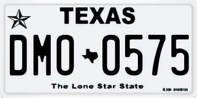 TX license plate DMO0575