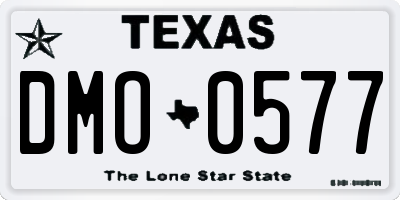 TX license plate DMO0577