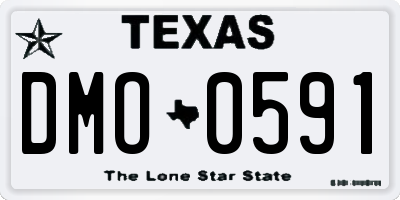TX license plate DMO0591