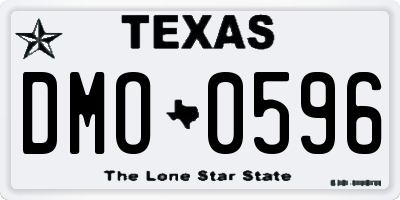 TX license plate DMO0596
